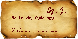 Szeleczky Gyöngyi névjegykártya